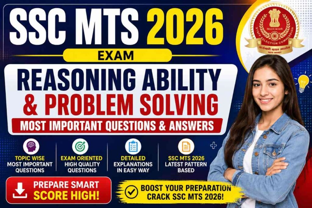 SSC MTS 2026 – Reasoning Ability & Problem Solving Most Important Questions & Answer